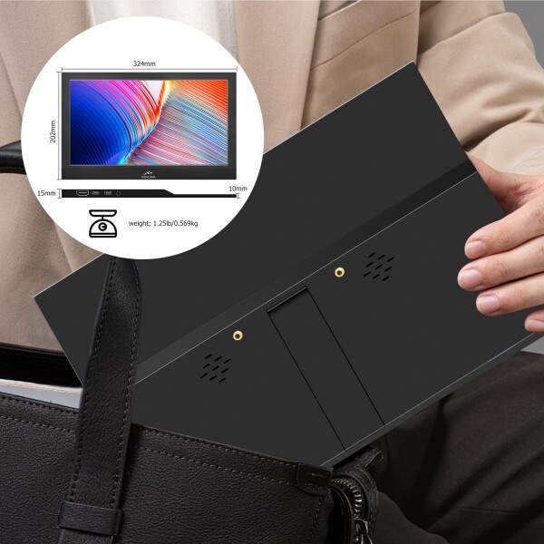 モバイルモニター 13.3インチ Kenowa 小型モニター HD 1366*768 解像度 スピーカー内蔵 60Hz 5ms 薄型 Type-C 標準HDMIポートPC/Computer/Laptop/Raspberry pi/PS4/XBOX/Switchなど対応_7