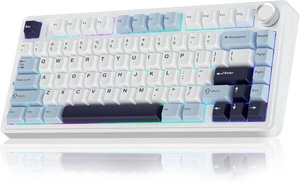 YUNZII X71 メカニカルゲーミングキーボード 透明キーキャップ 71キー
