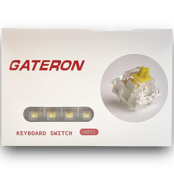Gateron Pro Switch G PRO Yellow 3.0,3ピンスイッチ予備潤滑RGBイエロー-レッド-ブラウンMXメカニカルキーボード（108個Pro 3.0イエロー）_6