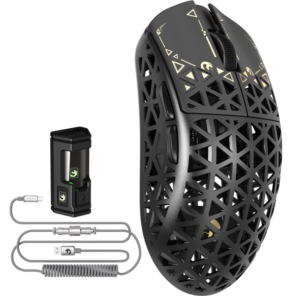MAMBASNAKE M5 Ultra 8000Hz ゲーミングマウス PAW3950MAX Nordic52843 カーボンファイバー 無線 黒B 7,954円
