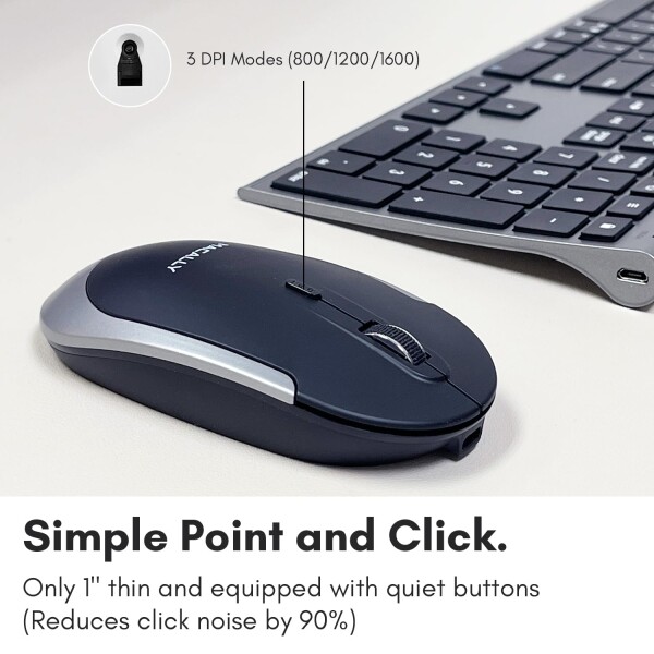 MACALLY Bluetooth ワイヤレスマウスキーボードセット テンキー付き パソコン PC 周辺機器 無線 電池式 コードレス コンボ （ 110キー マルチデバイス 3台ペアリング可能 充電可能） Apple Mac book
