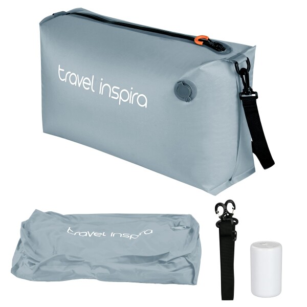 圧縮ポンプ付き｜22L 大容量 衣類圧縮袋｜防水｜手動/電動 2モード｜収納スペース50%削減｜旅行・出張・キャンプに最適｜機内持ち込み可能「1枚+電動ポンプ」