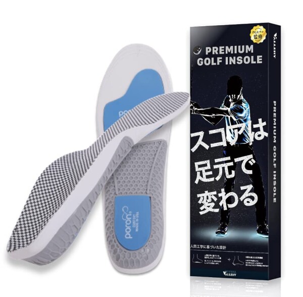 VALLERY ゴルフ インソール Premium PGAティーチングプロ監修 ゴルフ専用 中敷き 衝撃吸収 (XLサイズ 28-29.5cm)