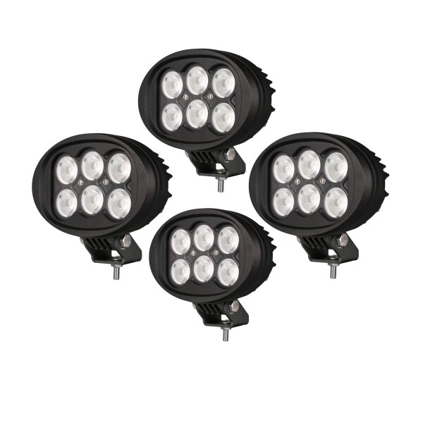 トラクター 作業灯 広角 60W LEDフォグランプ 作業照明 ブラケット DTコネクタキット付き LEDサブライト IP68防水 12V 24V兼用 角度調整可能 4個セット