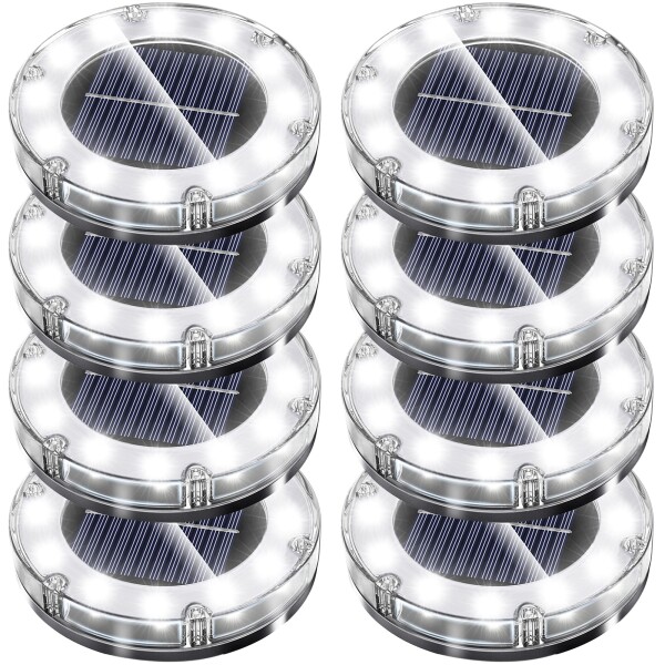 NFESOLAR ガーデンライト ソーラー 屋外 防水 埋め込み式 LED 光センサー おしゃれ 庭 ライトアップ 外構 エントランス 置き型 駐車場 ライト 日陰でも使える(8個セット) 6,640円