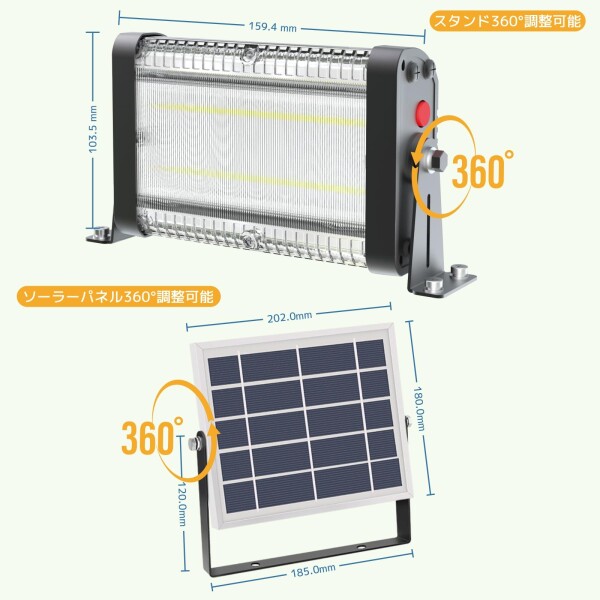 grecare ソーラーライト 屋外 投光器 看板ライト 3000lm Li-ion電池 28.86Wh 長時間点灯IP65防水 電球色 昼光色 2色切替 重耐塩形 耐風速 耐衝撃 夜間自動点灯 街灯 駐車場灯 作業灯 常夜灯 防災・_8