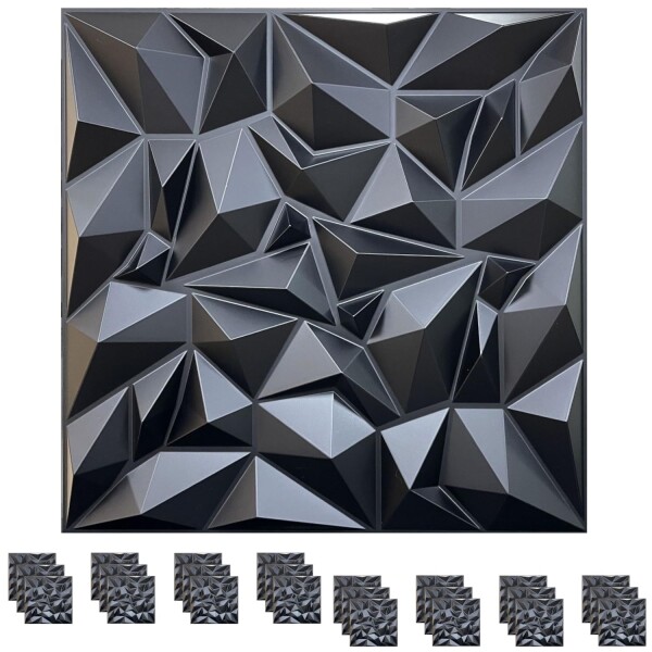 OLYOLY 3Dウォールパネル(50cm×50cm) 立体壁面装飾パネル 難燃PVC 壁材 DIY 簡単 軽量 防水 壁 リフォーム 壁紙 シート 音響 拡散 反射 室内 壁装飾 住宅内装用 壁補修キット リビング 寝室 洗面
