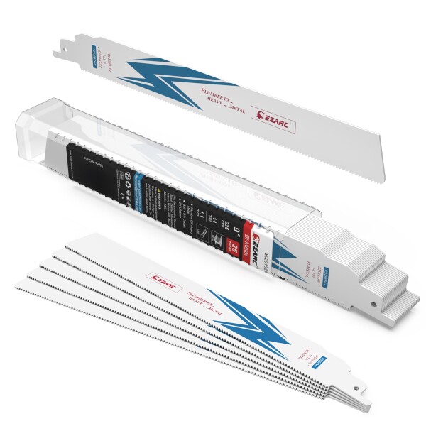 EZARC(イザーク) レシプロソー替刃 全長225mm 14山 バイメタル 8％コバルト 金属用 鉄?ステンレス?非鉄金属用 解体用 (25本入)