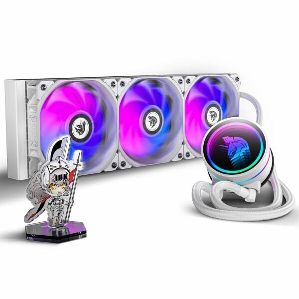 AsiaHorse 雙? 360 簡易水冷 CPUクーラー 究極の330Wの冷却効率 耐久性と静音のセラミックベアリング 4500 RPM＆3000 RPM 0.5MMの銅底は絶対に水漏れしません ARGB同期に対応 LGA 1700 1200 115X 1366 2011 20