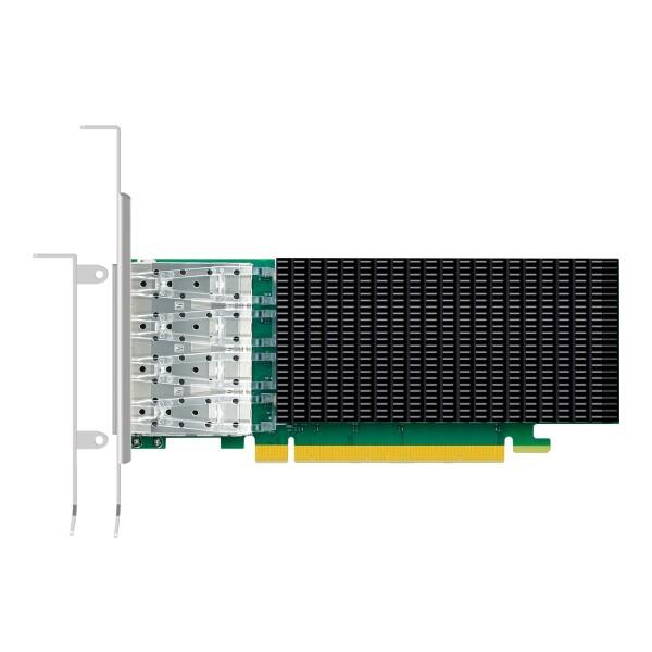 GLOTRENDS ST7342 4ポート25Gb SFP28 LANカード（Intel E810-CAM1コントローラー、RDMA iWARPおよびRoCEv2対応）、AIクラウドHPC・通信データセンター向けフルストレージおよび仮想化オフロード