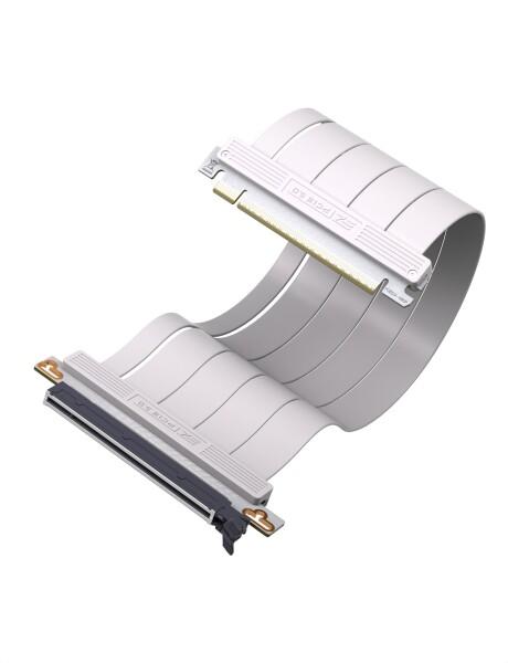 EZDIY-FAB PCIe 5.0 x16 ライザーケーブル 30cm 180度 128GB/s 超高速転送 RTX 50/40シリーズ・RX 9000/7000対応 GPU垂直マウント PCIe 4.0/3.0下位互換 PCIe延長ケーブル ストレートコネクタ - ホワイト