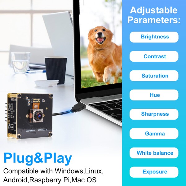 ELP 4800万画素 Webカメラ オートフォーカス 広角 小型 USBカメラ
