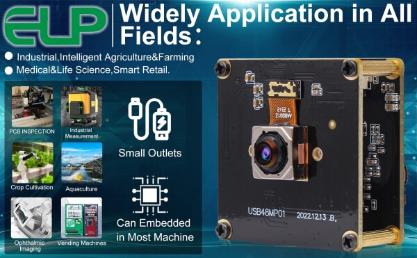 ELP 4800万画素 Webカメラ オートフォーカス 広角 小型 USBカメラモジュール パソコン 70度歪みのないレンズ 8K ウェブカメラボード UVC USB2.0 Webかめら 6000P PCカメラ ミニ ビデオカメラ CCTV 工_8