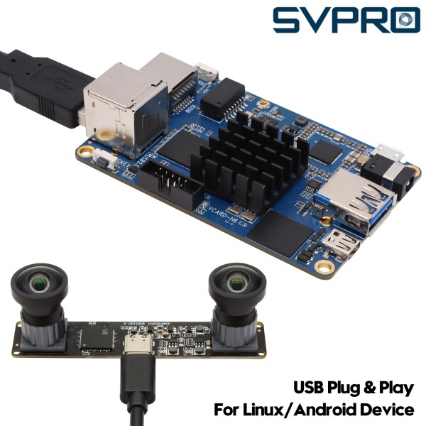 SVPRO 1200P 60fps グローバルシャッターUSBカメラ デュアルM12レンズ付き 3Dステレオ広角コンピュータービジョン 産業用顔認識カメラ Windows、Linux、Android、MacOS、Raspberry Pi用_6