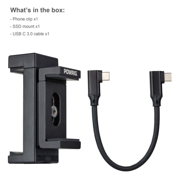 POWRIG SSDホルダー iPhone 17/16/15用 SSDマウント USB C - USB-Cケーブル付き 外付けSSD T9 T7 T5 ビデオ撮影用_6