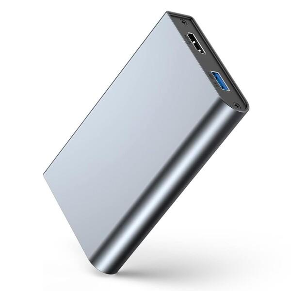 キャプチャーボード HDMI 4K パススルー対応 USB3.0 1080P 60FPS ゲームキャプチャー ビデオキャプチャー 外付け ライブ配信用 ゲーム録画 ビデオ録画 4K 30FPS 入力 Switch PS4 PS5 Xbox Wii U