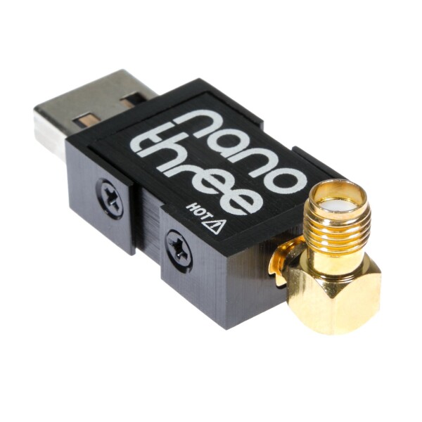 Nooelec NESDR Nano 3 - プレミアム小型RTL-SDR（アルミニウム製エンクロージャー付き）、0.5PPM TCXO、SMA＆MCX入力＆カスタムヒートシンク。 RTL2832UおよびR820T2ベースのソフトウェア無線