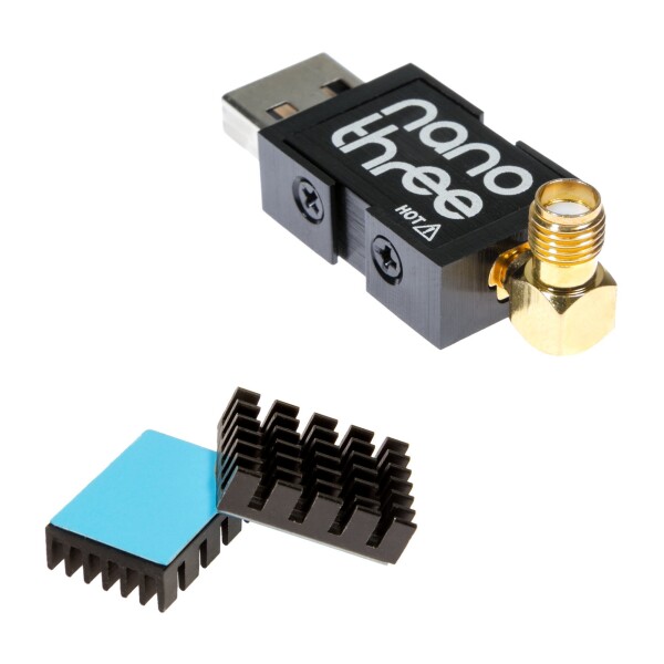 Nooelec NESDR Nano 3 - プレミアム小型RTL-SDR（アルミニウム製エンクロージャー付き）、0.5PPM TCXO、SMA＆MCX入力＆カスタムヒートシンク。 RTL2832UおよびR820T2ベースのソフトウェア無線_3
