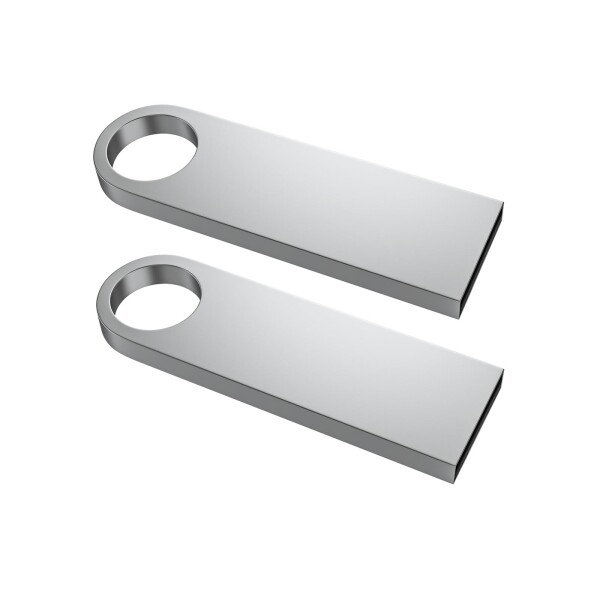 ABLAZE USBメモリ 128GB 2本セット 金属製 防水 USB3.0 フラッシュドライブ キーチェーン付き データ保存用（無地USBメモリ）