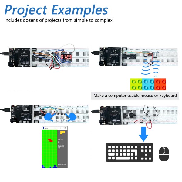 Freenove 完全スターターキット V5 Rev4 Mini （Arduino IDE に対応）、Arm Cortex-M4 マイクロコントローラー搭載、474ページの詳細なチュートリアル、343 点の部品、90 プロジェクト付き