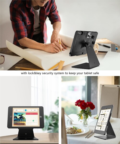 DDSHOW (ディーディーショウ) 卓上用 盗難防止 セキュリティ キオスクスタンド ホルダー ケース iPad 10.2インチ(第9世代 2021年/第8世代 2020年/第7世代 2019年)用 ロック付き キー付き フリップ_6