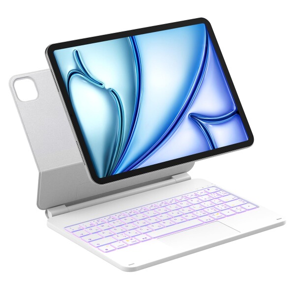 Inateck マジックキーボード JIS日本語配列 iPad Air 11インチ M4 2026/M3 2025/M2 2024 対応 iPad Air 第8/7/6/5/4世代 キーボード付きケース iPad Pro 11 第4/3/2/1世代 対応 トラックパッド搭載 7色バックライ