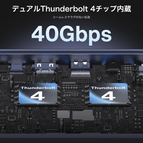 iVANKY FusionDock Max 1 Thunderbolt 4と互換性があります、20-in-1 Quad 6K@60Hzモニタードッキングステーション、40Gbpsドック for MacBook M1/M2/M3/M4/M5 Pro/Max、2HDMI 2.0、96W PD、10Gbps 5USB-A および 2USB-C、2.5 GbE_1