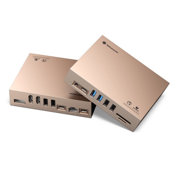 Yottamaster Type-C ドッキングステーション 15-IN-1 USB-C ドック 2画面4K@60Hz出力 Displaylink対応 HDMI+DisplayPort搭載 100W PD充電 USB3.1 Gen1 Type-A Type-Cポート搭載 有線LAN 1Gbps イーサネットポート 3.5mmオー