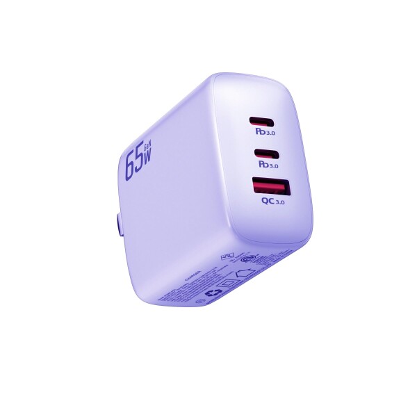PD 充電器65w USB Type-c 急速充電器 超低温 GaNIII技術 軽量?小型 三台同時充電 PD3.0対応/QC3.0/PPS/SCP規格対応/PSE認証済 MacBook//Surface/iPad/Windows PC/iPad/iPhone/AndroidノートPC/Samsungなど機種に対応