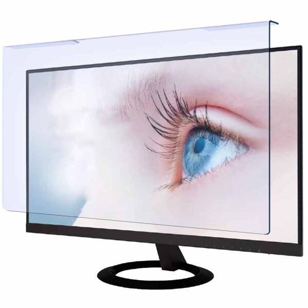YMYWorld 汎用 プロテクター 25インチ 27インチ Studio Display 対応 ブルーライトカット フィルター 光沢タイプ 1回曲げ 液晶保護