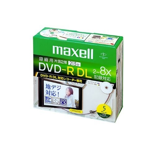 日立マクセル 録画用DVD-R DL 5枚 8倍速 プリンタブル (DRD215PWB.S1P5S A_H)