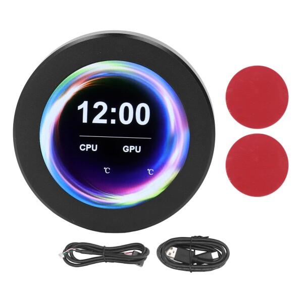 CPU液体クーラーLCDスクリーン CPU温度モニタースクリーン 2.1インチ リアルタイム監視 360度回転 CPU液体クーラー AIOディスプレイスクリーンアップグレードキット コンピューター/PC パー_5