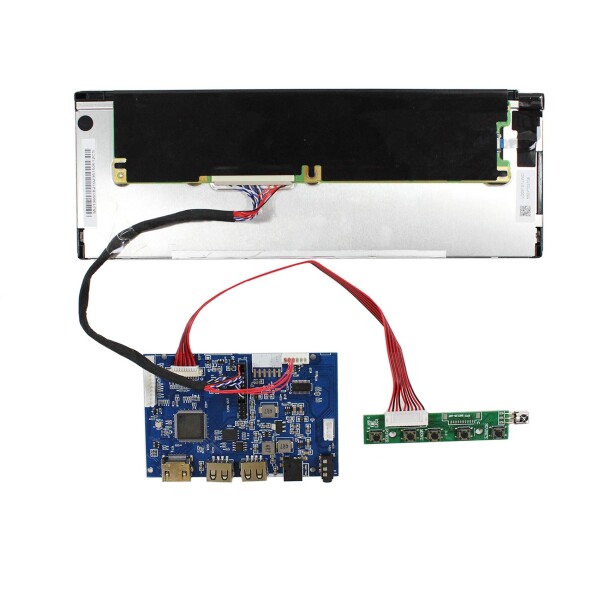 VSDISPLAY 9.1インチ 解像度 822x260 液晶 ディスプレイ LQ091B1LW01 HD USB LCD コントローラー 360度画面回転支持_1
