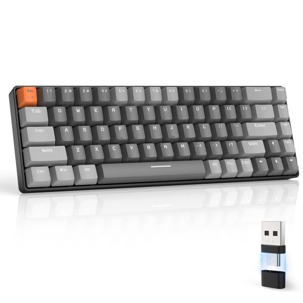 MAGIC-REFINER x ZIYOU LANG Bluetoothワイヤレス ゲーミングキーボード 無線 小型 赤軸K68キーボード2.4GHZ USB接続 テンキーレス Windows Mac iPad iOS Android Surface 対応 在宅勤務 日本語説明書 技術基準適 4,794円