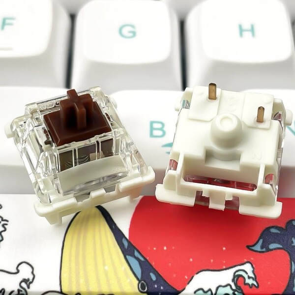 Gateron Pro Switch G PRO Brown 3.0,3ピン プレ潤滑 RGB イエロー レッド ブラウン 互換 MX メカニカルキーボード (108個 ブラウン)_4