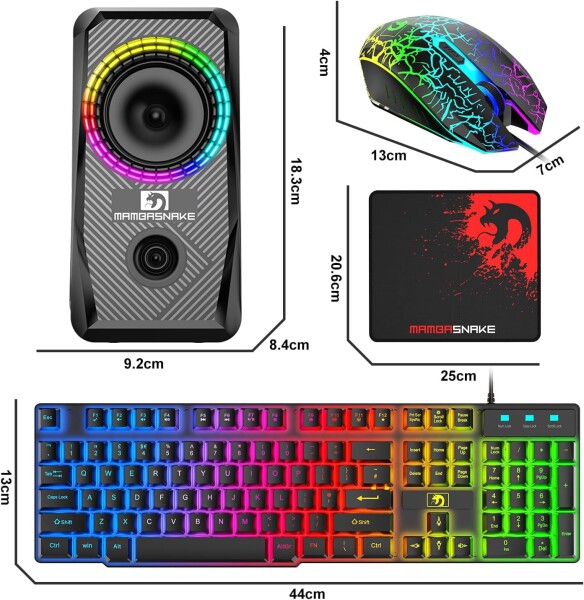 Mamba snakeゲーミングキーボードマウススピーカーコンバーターセット
