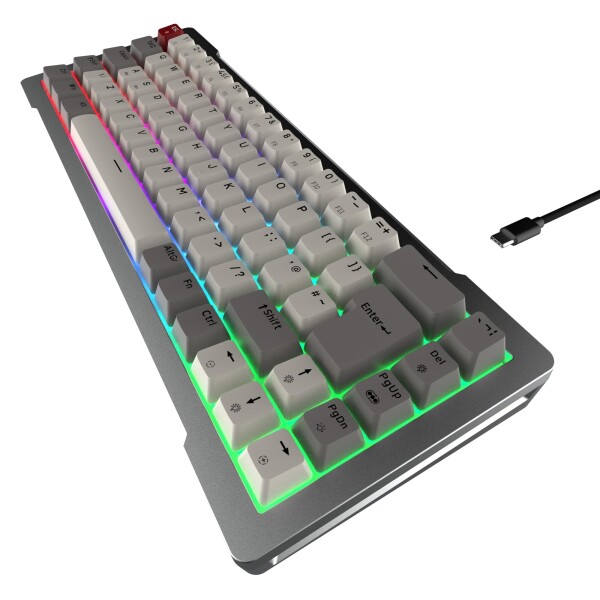 RAIJINTEK MGA-68 SILVER 65% TKL 英語配列 磁軸キーボード｜69キー