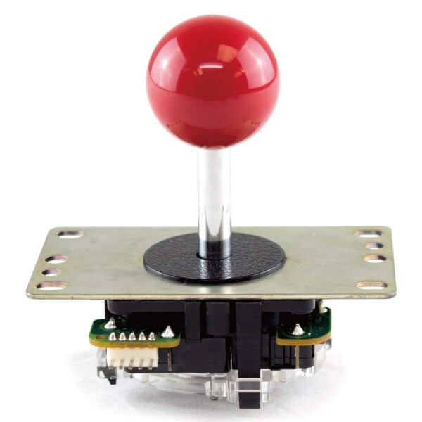 Sanwa JLF-TP-8YT-SK OEM Red Ball Handle Arcade Joystick 4 & 8 Way Adjustable (Mad Catz SF4 Tournament Joystick Compatible)