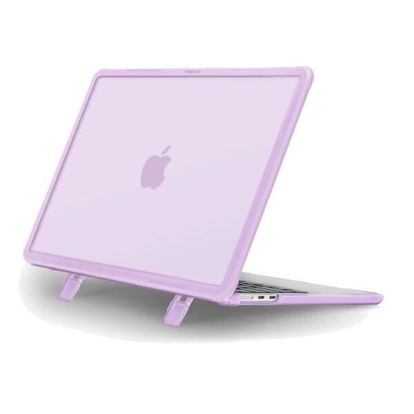 MOSISO 対応機種 MacBook Air ケース 13インチ M2 M3 M4チップ 2026 2025-2022発売 A3240 A3113 A2681、耐衝撃 頑丈 対応機種 MacBook Air 13.6インチ プラスチック 折りたたみ式 ハードカバー (パープル)
