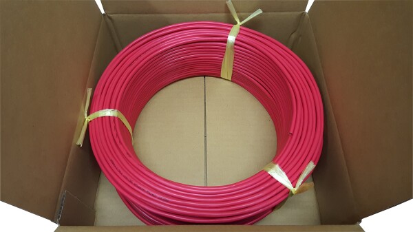 日本製線 高性能ギガビット伝送対応LANケーブル （Cat5e) 100m巻(赤色) 0.5 - 4P NSEDT (RD) (100)