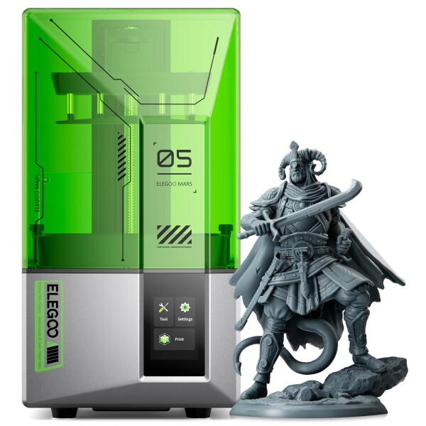 ELEGOO MARS 5 MSLA 3D プリンター 自動レベリング 4KモノクロLCD 付き UVレジン光造形プリンター スマートメカニカルセンサー機能 印刷サイズ 143.43x89.6x150 mm?