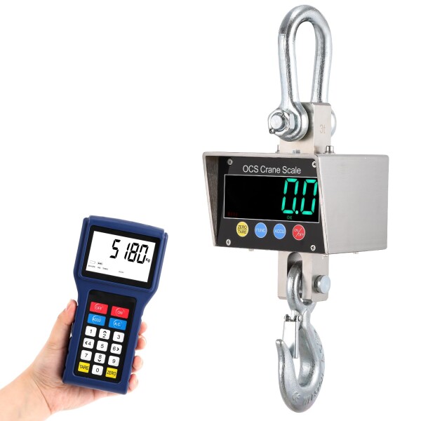 CGOLDENWALL 吊りはかり デジタルクレーンスケール 陰電子吊秤 1T~5T 無線電話 ワイヤレスモコン付き添い人 見せかけ引っ張ること役立つこと 吊り下げ式 組み上げる一こま/生み出すこと工業プラント 日本語書きあらわす書付き添い人 (3T)
