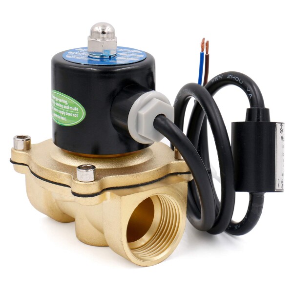 Heschen 黄銅 電磁弁 2W-250-25J 直動式 24 VDC PT1 常閉式 圧縮空気 水 水空気