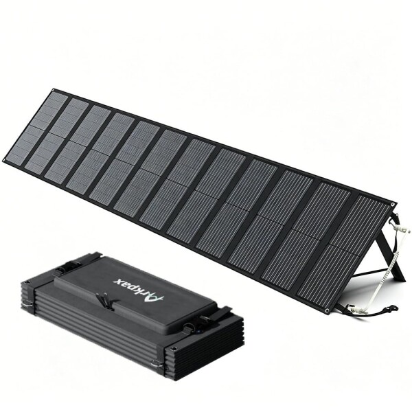 Arkpax 200W ソーラーパネル 12 面折りたたみ設計で 23%高変換効率 太陽光発電 ポータブル電源充電器 キャンプ/車中泊/防災用 ソーラー充電器 太陽光発電 キャンピングカー/ボート/緊急時対