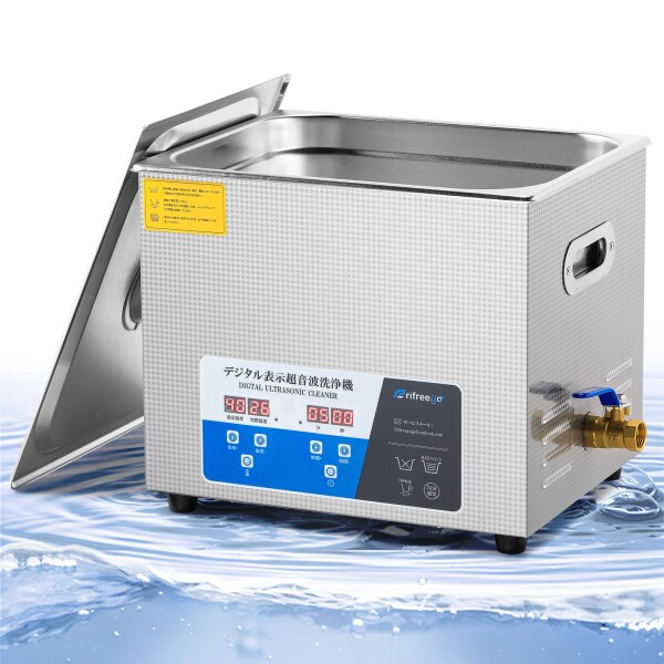 Frifreego 超音波洗浄機 業務用 10L デジタル 卓上型 40kHz 超音波クリーナー 強力 加熱 20-80[度] 0-30minタイマー 2L/6L/10L/15L/22L/30L 家庭用 304ステンレス鋼 180w超音波出力 超 音波 洗浄 機 器 時計/メ