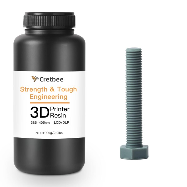 Cretbee Tough 3Dプリントレジン剛性と靭性を兼ね備えたエンジニアリングレジン メッキ・塗装・タップ加工対応 高精度・低収縮 試作品・治具・機能部品に最適 (シアングレー)