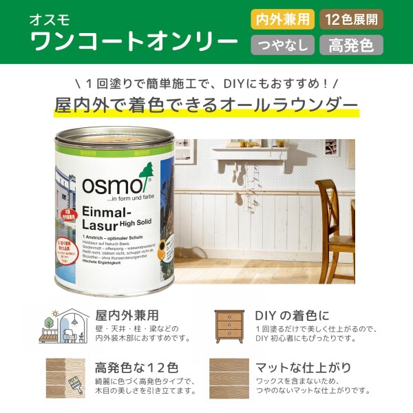 オスモカラー ワンコートオンリー 1221 パイン 750ml 缶オープナー付き_3