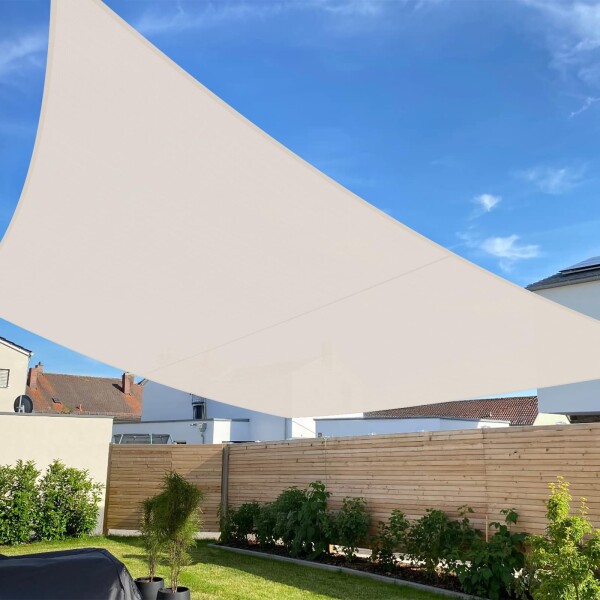 SUNNY GUARDひ雨よけ シェード 4x6m ベージュ 撥水シェード 四角サンシェード