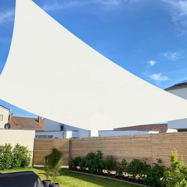 SUNNY GUARDひ雨よけ シェード 3x4m アイボリー 撥水シェード 四角サンシェード