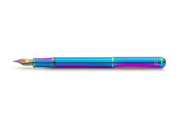 Kaweco COLLECTION 万年筆 Liliput Kolibri I プレミアムレインボーカラーリザーバーペン 虹色スチールペン先 インクカートリッジ用 I 筆記具4.9インチ I ペン先:EF(極細)